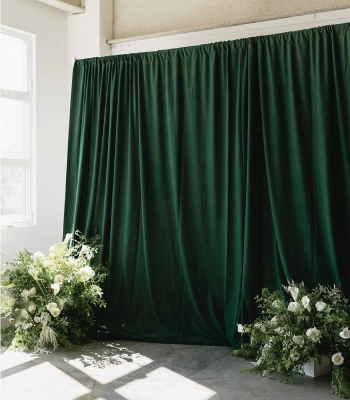 velour floral details booth